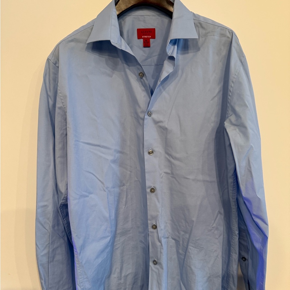 Alfani Light Blue Dress Shirt for Men
